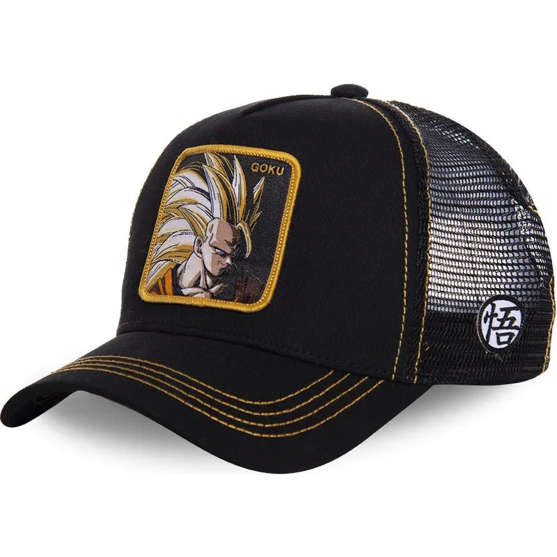 Dragon Ball Styles Anime Son Goku Βαμβακερό Νέο Καπέλο Μπέιζμπολ Άνδρες Γυναίκες Hip Hop Πατέρας Ρυθμιζόμενο Καπέλο από Πλέγμα Καπέλο Trucker