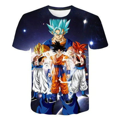T-shirts Dragon Ball Z pour enfants et hommes, T-shirt pour homme, style Harajuku, tendance Goku, vêtements d'anime, hauts, streetwear