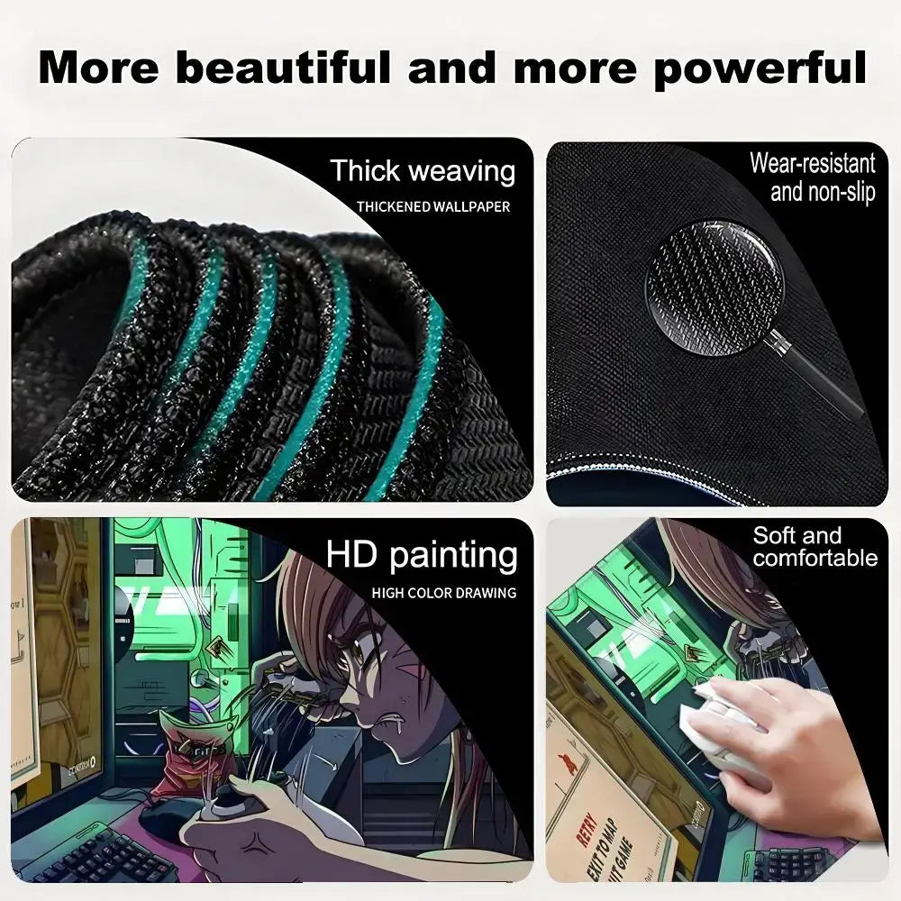 Duża podkładka pod mysz Anime Gaming Girl Overwatch 900x400, gumowa, miękka mata na biurko do laptopa i biura, pod klawiaturę komputerową, nadruk HD, XXL