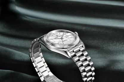 Montre PAGANI DESIGN DD40 pour homme – Modèle en or rose, montre-bracelet mécanique de luxe, mouvement automatique, verre saphir avec traitement antireflet, étanche