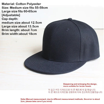 Vergrote, verdiepte XxxxL 65 cm snapback-pet, volledig gesloten, voor mannen en vrouwen, platte klep, hiphop-pet, nauwsluitend, zomerse baseballpet, snapback