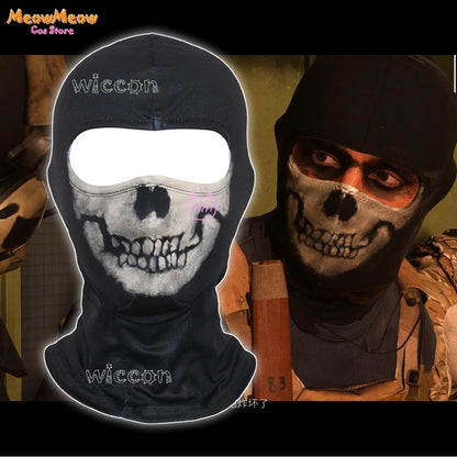Call of Duty Ghost Cosplay Tactical Suit Combat Camo Uniform Black Blue Military Training Game Style Coat Halloween Party Outfit