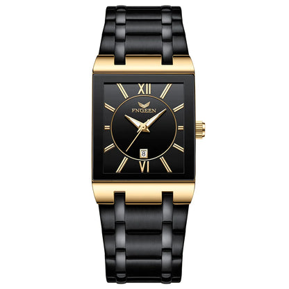 Orologio da polso di lusso BINBOND al quarzo di precisione da uomo, luminescente, impermeabile, con datario automatico, in acciaio inossidabile resistente, stile casual.