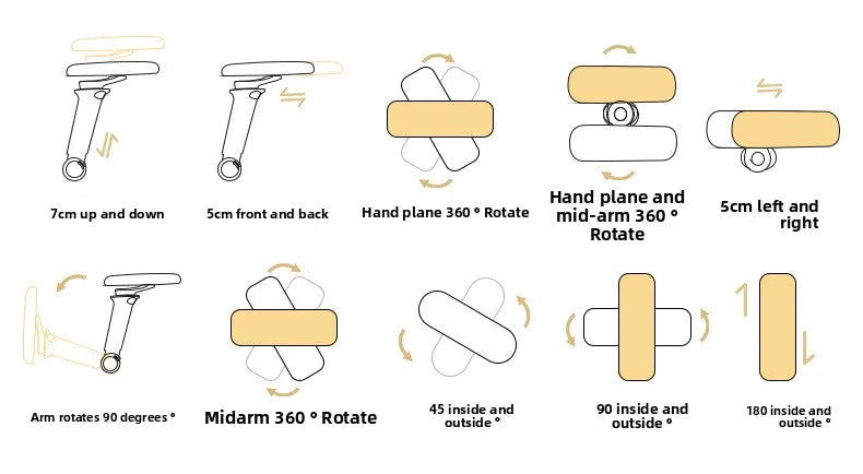 Přenosná minimalistická ergonomická židle s 10D područkami – počítačová, kancelářská, studijní a herní židle Gravity, pevná a odolná