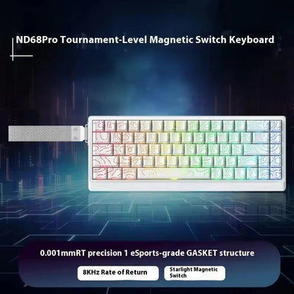Irok ND63/ND68 Magnetic Switch Mechanical Keyboards RGB Hot Swap E-Sports Wired Customize Keyboard Pc Gaming Office Accessory