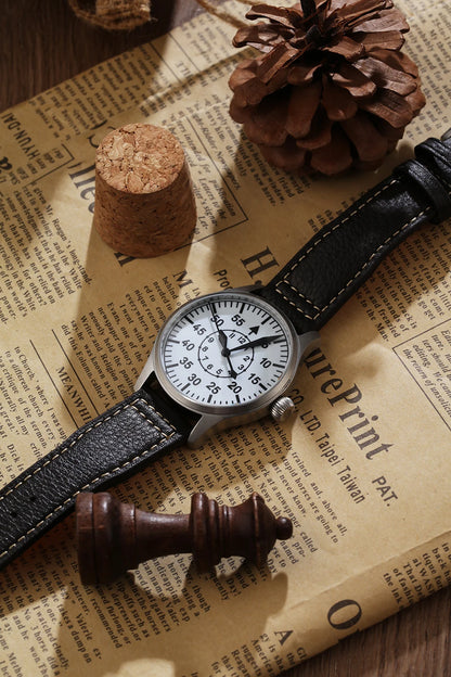 【Escapement Time】Automatic Movement Pilot Watch withType-B or Type-A   Black Dial and 40mm Case waterproof 100M