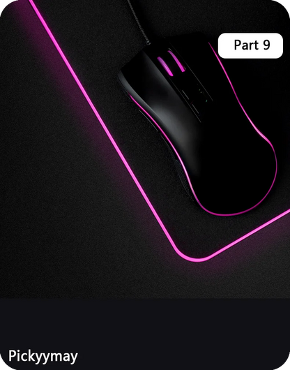 Velika RGB podloga za gaming miš, LED podloga za miš, gamerska podloga za stol, podloga za PC stol, RGB podloga za tipkovnicu XXL 90x40cm
