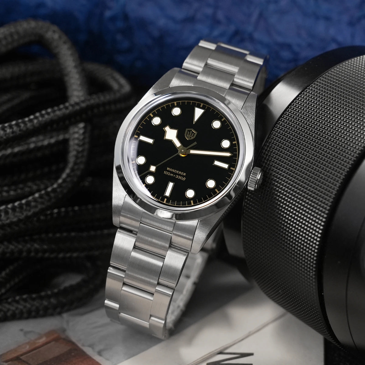 Watchdives WD1016 V3 kvarc karóra, 37 mm-es rozsdamentes acél tok, zafírüveg, vintage stílusú karóra, VH31 Sweep mozgás, 100 m vízálló férfi karóra