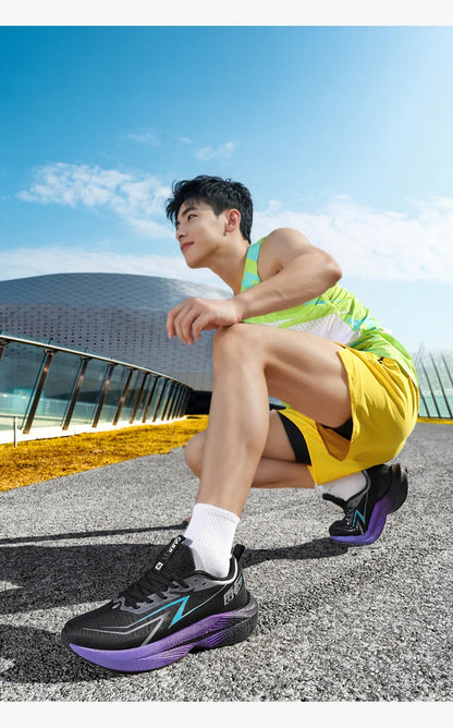 Zapatillas de running para hombre «Marathon Men», deportivas, especializadas, transpirables, ligeras, deportivas para mujer, antideslizantes, con suela de carbono, cómodas.