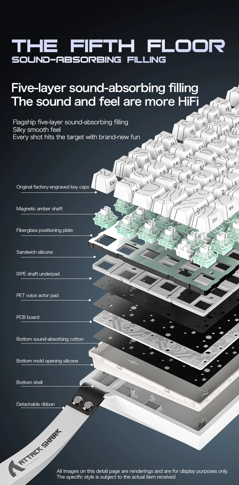 ATTACK SHARK R82 HE Wired 75% Magnetic Keyboard RGB 8000Hz Rapid Trigger 0.005mm Actuation Gaming Keyboard