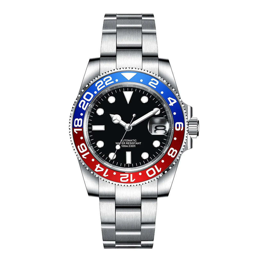 Customized Logo Men's Mechanical Automatic Wristwatch NH35 Movement 40mm Dial 100M Waterproof Sapphire Glass DIY Corgeut