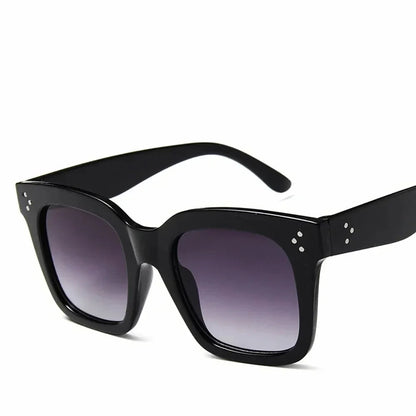 Női napszemüveg, lapos felső keret, Lunette Femme, női luxusmárkás napszemüveg, női szegecses napszemüveg, UV400