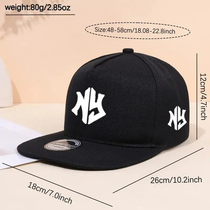 Gorra de béisbol con letras neutras, para primavera y otoño, ajustable, informal, de estilo hip-hop, con visera, ideal para actividades al aire libre y protección solar.