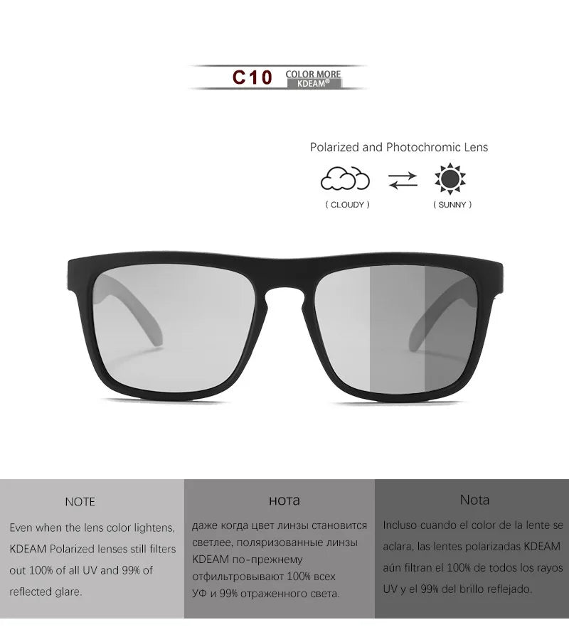 Outdoor Sport Square Myopia Lens Prescription Sunglasses Men Polarized Driving Anti-Glare Myopes Lunettes 0 -0.5 -0.75 Hoz -6.0