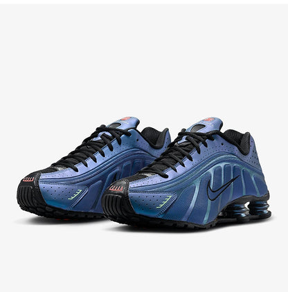 Nike Shox R4 da uomo, scarpe da corsa alla moda con ammortizzazione a cuscino d'aria, modello basso HQ3446-001