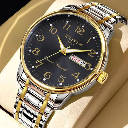 Orologio di lusso da donna, orologio al quarzo, orologio da polso digitale, impermeabile, con calendario e display illuminato; stile alla moda e professionale, adatto anche agli uomini.