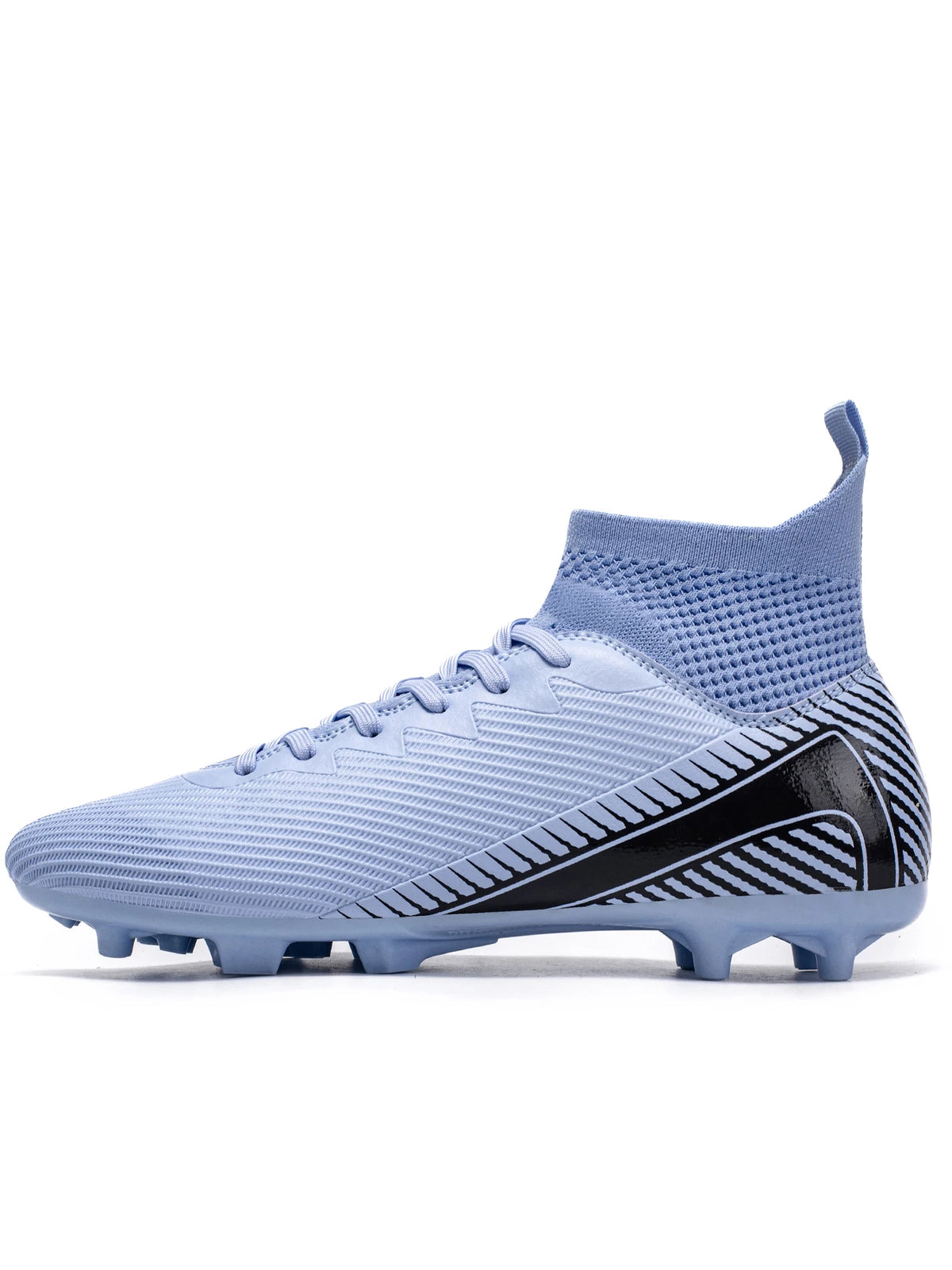 Chaussures de football pour adultes débutants AG FG, tige extensible en PU, coussin en TPU, crampons longs antidérapants, durables, pour entraînement sur gazon, niveau d'entrée
