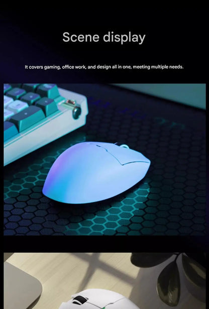 Aigo GM80 PLUS PRO trådløs Bluetooth-mus PAW3311/PAW3395 letvægts 1000HZ kablet gaming- og e-sportsmus med tre tilstande – gave