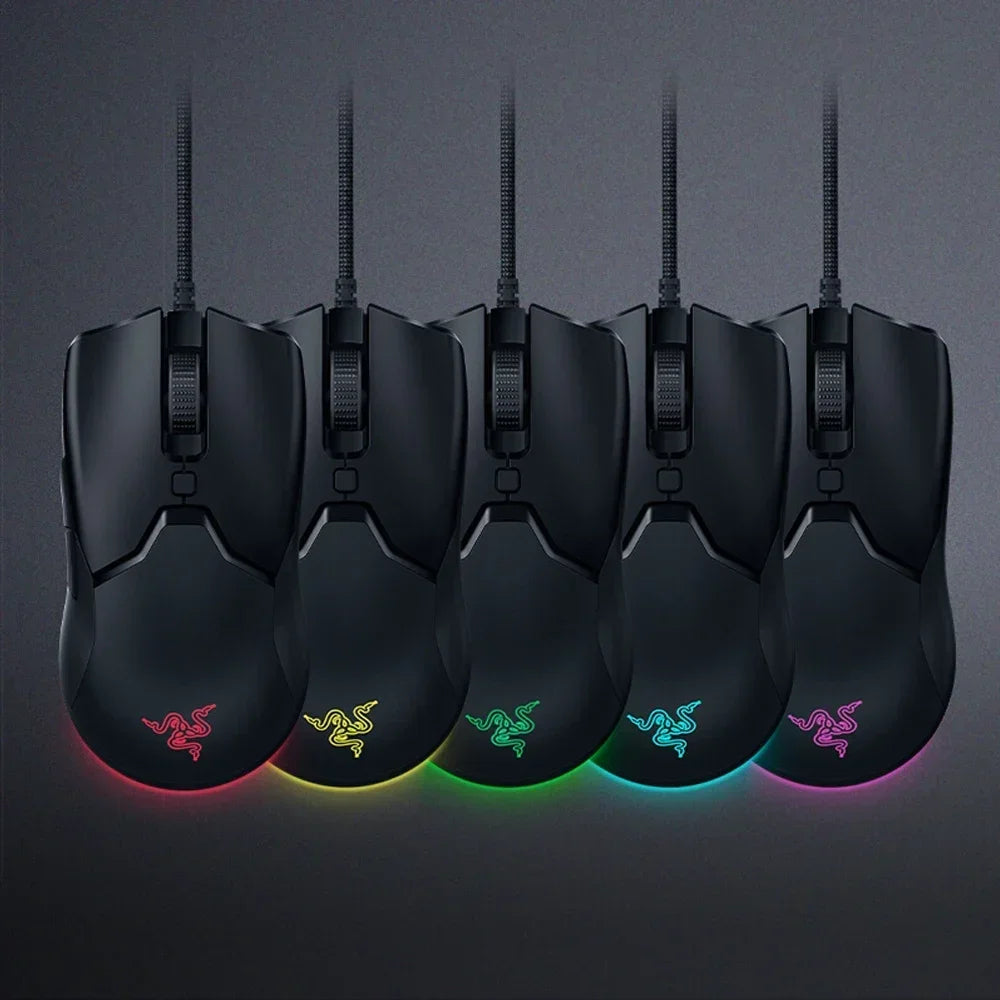 Razer nytårsgave Thunder Snake Viper Mini kablet e-sport-gamingmus til computer og laptop med RGB-lys, til små hænder