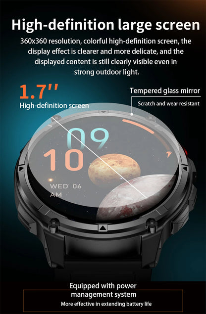 2026 T-Rex 3 Style Smartwatch for Men  1100mAh Battery, GPS, 10ATM Waterproof, Bluetooth Calling & Sports Tracker