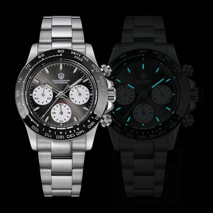 Watchdives WD16500 V2 Quartz Watch VK63 Sweep Sports Chronograph Watches Sapphire AR Coating BGW9 Luminous Waterproof Watches