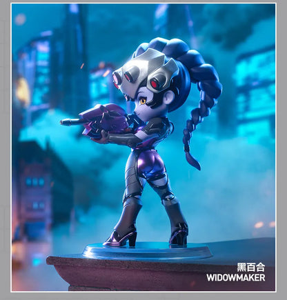 POP MART Overwatch Play of The Game serijos paslaptinga akloji dėžutė – kawaii stiliaus žaislai, dekoratyvinės figūrėlės, namų dekoras, staliniai modeliai-lėlės