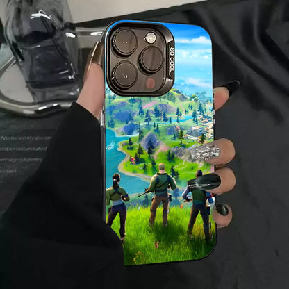 1 ks herní pouzdro F-fornite na telefon, pouzdro na telefon IMD, stříbrný kryt pro iPhone 16 15 14 13 12 11 Pro Max Plus