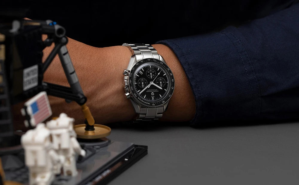 Relógio PAGANI DESIGN Moon – Cronógrafo de quartzo de luxo para homem, estilo desportivo, vidro de safira com tratamento antirreflexo, mostrador luminescente