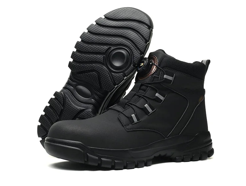 Bottes de sécurité imperméables pour hommes, chaussures de travail Parker en acier, bouton rotatif, chaussures de protection, taille 47, 48, hiver