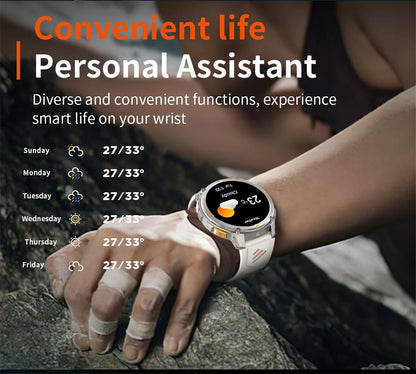2026 T-Rex 3 Style Smartwatch for Men  1100mAh Battery, GPS, 10ATM Waterproof, Bluetooth Calling & Sports Tracker