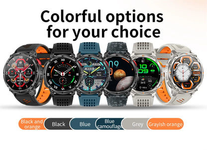 2026 T-Rex 3 Style Smartwatch for Men  1100mAh Battery, GPS, 10ATM Waterproof, Bluetooth Calling & Sports Tracker