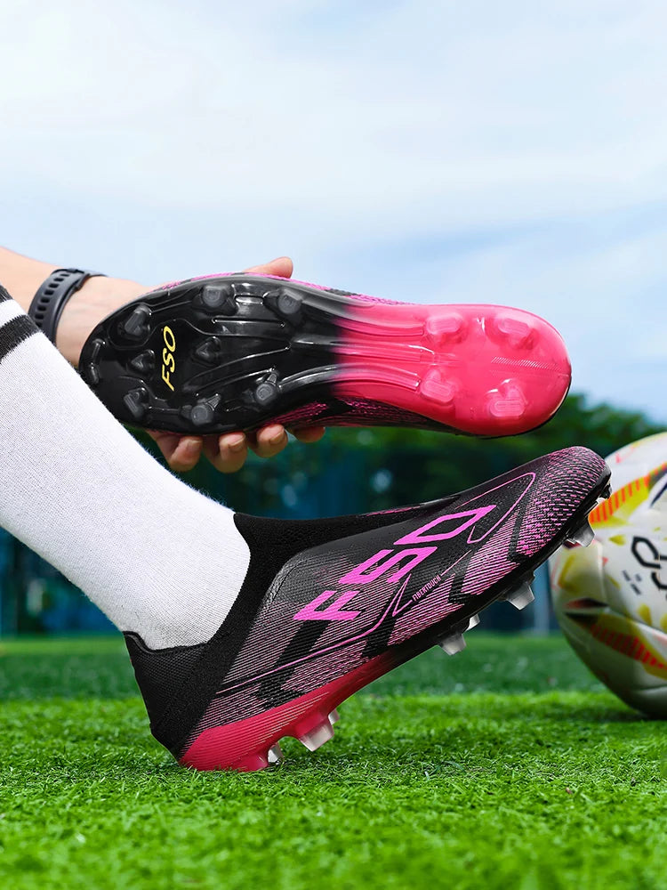 Nouvelles Chaussures de Football pour Hommes Antidérapantes, Crampons de Futsal Intérieur et de Football sur Gazon, Baskets Montantes de Haute Qualité, Meilleures Ventes pour l'Extérieur