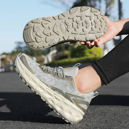 Unisex Running Shoes Mesh Breathable Anti-Slip Lightweight Casual Sports Sneakers Grip Comfortable Outdoor Trainer Footwear