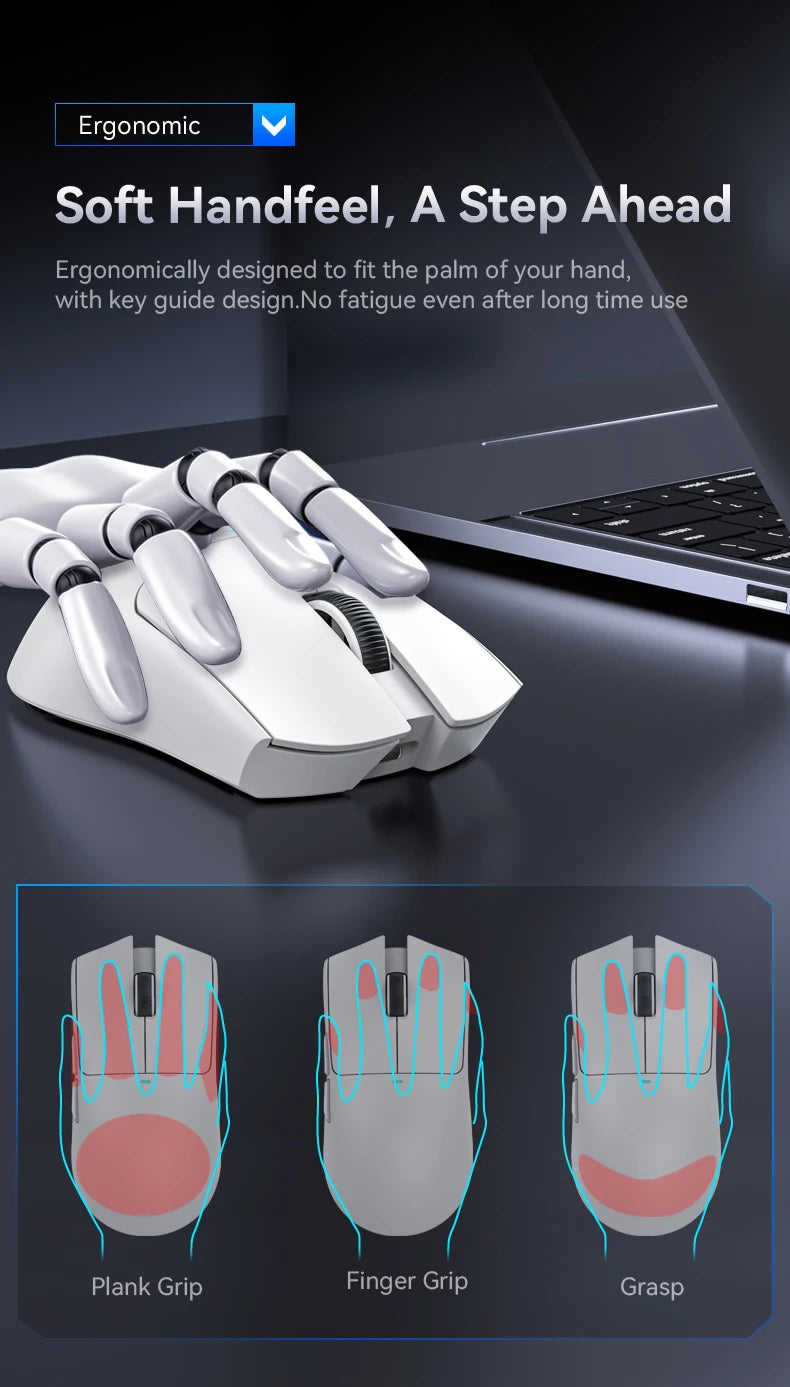 Mysz gamingowa ATTACK SHARK X11 Tri-Mode Lightweight z PAW3311, 22000DPI, 400IPS, 40G, 59g, szybkim ładowaniem magnetycznym i podświetleniem RGB