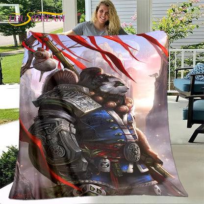 World of Warcraft, WOW Game Gamer Soft Plush Blanket,Flannel Blanket Throw Blanket for Living Room Bedroom Bed Sofa Picnic Cover