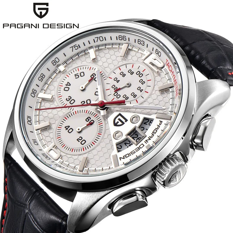Cronógrafo PAGANI DESIGN para hombre, reloj de cuarzo multifunción de piloto militar, reloj masculino