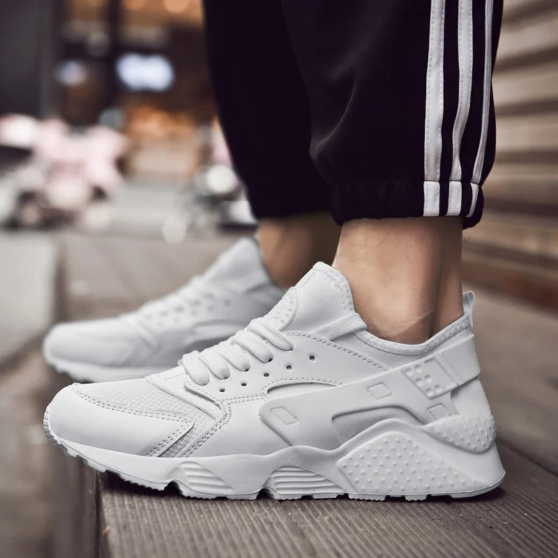 Ανδρικά Sneakers Μόδας, Ελαφριά, Άνετα και Διαπνέοντα Αθλητικά Παπούτσια για Άνδρες, Παπούτσια Πεζοπορίας Καλοκαιρινά από Δίχτυ, Επίπεδα Κόκκινα Παπούτσια Τένις