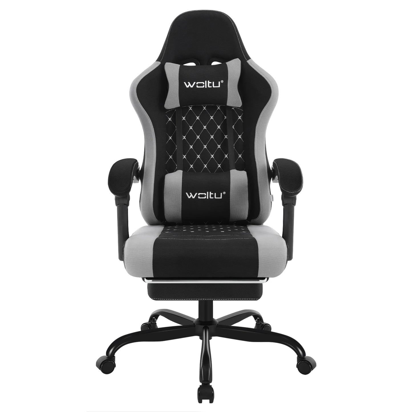WOLTU sukamoji kompiuterio kėdė su masažo funkcija, ergonominė biuro kėdė su pagalvėle ir pakoju, reguliuojamo aukščio gaming kėdė