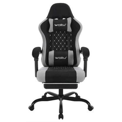 WOLTU sukamoji kompiuterio kėdė su masažo funkcija, ergonominė biuro kėdė su pagalvėle ir pakoju, reguliuojamo aukščio gaming kėdė