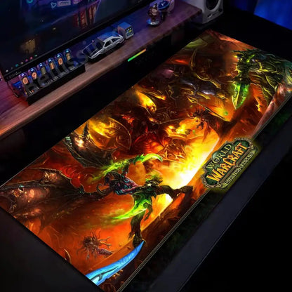 Natural Horde Alliance Mouse Pad Rubber Large Computer Desk Keyboard Mat HD World Of Warcraft Gaming Mousepad Speed Locking Edge