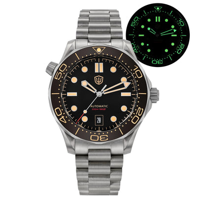 Watchdives WD007 V4 Titanium NTTD Dive Watch PT5000 Automatic Movement Sapphire Super Luminous Domed Crystal 42mm Men Watches