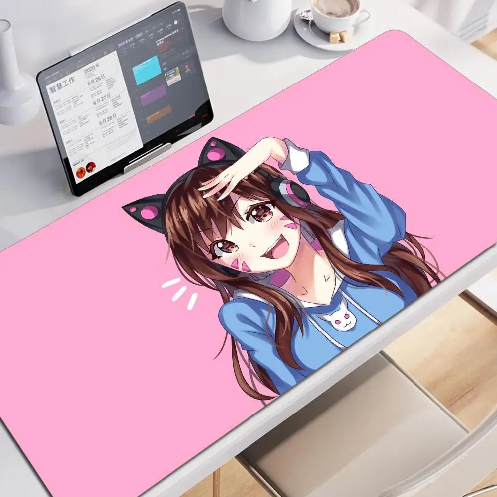 Duża podkładka pod mysz Anime Gaming Girl Overwatch 900x400, gumowa, miękka mata na biurko do laptopa i biura, pod klawiaturę komputerową, nadruk HD, XXL