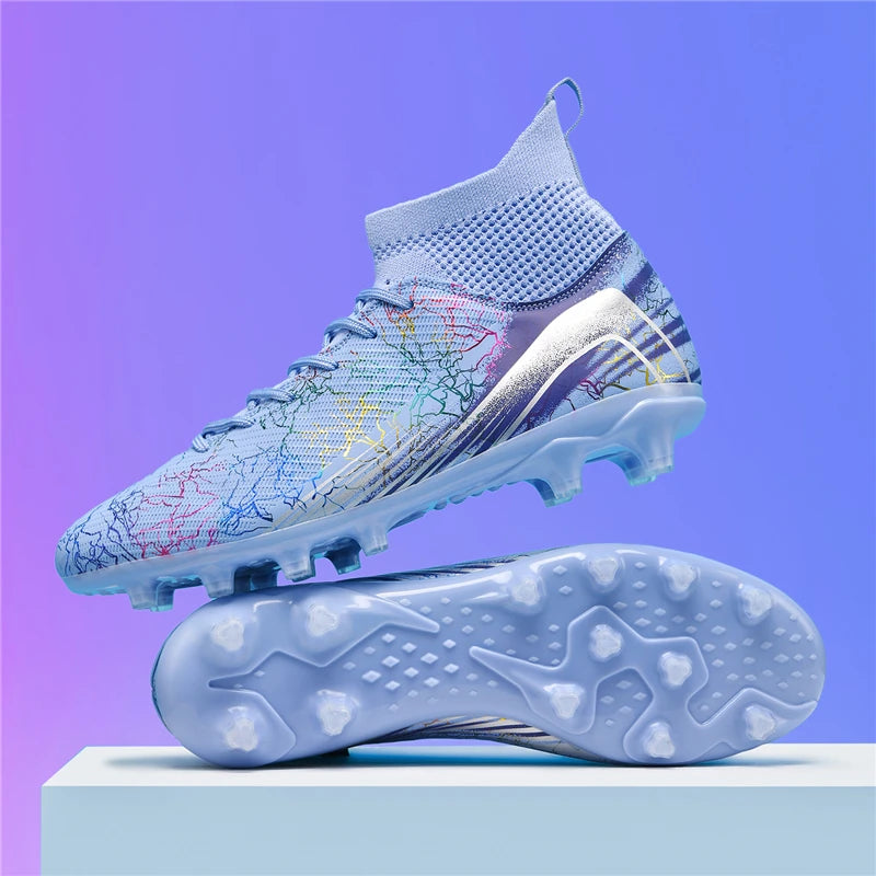 Nouvelles chaussures de football professionnelles pour hommes, chaussures de football antidérapantes, unisexes, respirantes, chaussures de futsal, nouvelles chaussures à crampons, livraison directe, ultralégères