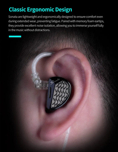 KZ Sonata 28BA Units Upgraded HIFI Headphones On-ear tunable balanced armour unit Wired gaming headphones