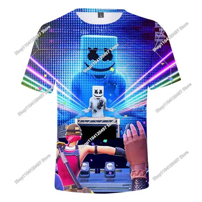 Halloween Peely 3d T-shirt Boys Girls Christmas Fortnite Tees Battle Royale Streetwear Kids Victory Game Men T Shirt Clothes
