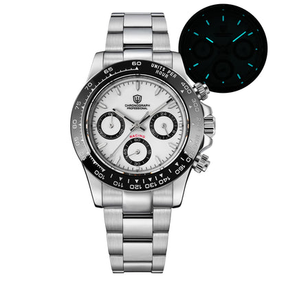 Watchdives WD16500 V2 Quartz Watch VK63 Sweep Sports Chronograph Watches Sapphire AR Coating BGW9 Luminous Waterproof Watches