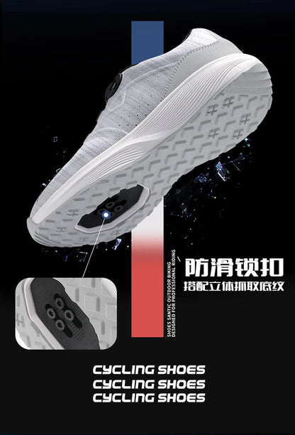 Cycling Sneakers MTB Men's Sports Dirt Bike Shoes SPD Pedal Mountain Bicycle Footwear Speed Racing Flat Off-Road Cycling Shoes
