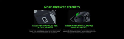 Original Razer Basilisk V3 X HyperSpeed Wireless Gaming Mouse 18K Optical Sensor Chroma RGB 2.4 GHz & Bluetooth Wireless Mice