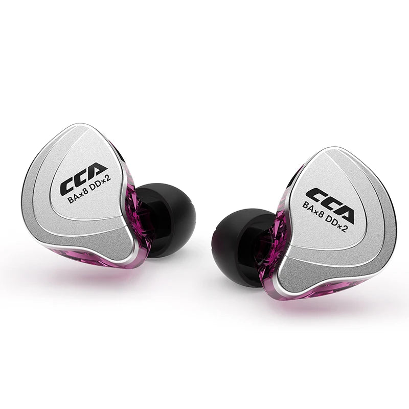 Casque audio HiFi CCA C10, technologie hybride 4BA+1DD, intra-auriculaire, musique, DJ, gamer, sport, suppression active du bruit, casque de monitoring