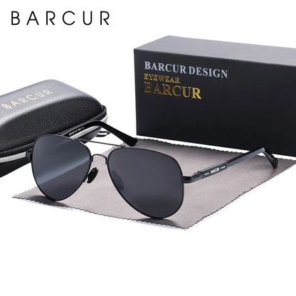 BARCUR polarizált férfi napszemüveg, pilóta napszemüveg férfiaknak, kiegészítők, vezetéshez, horgászathoz, túrázáshoz, szemüveg, Oculos, Gafas De Sol